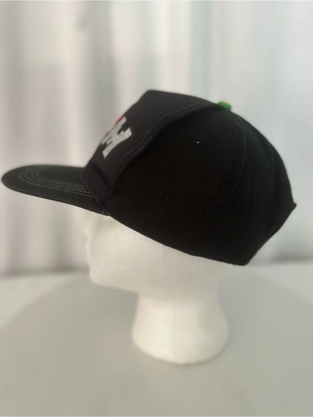 Minecraft BOOM TNT Creeper Youth Snapback Hat Black Green Adjustable (1435)